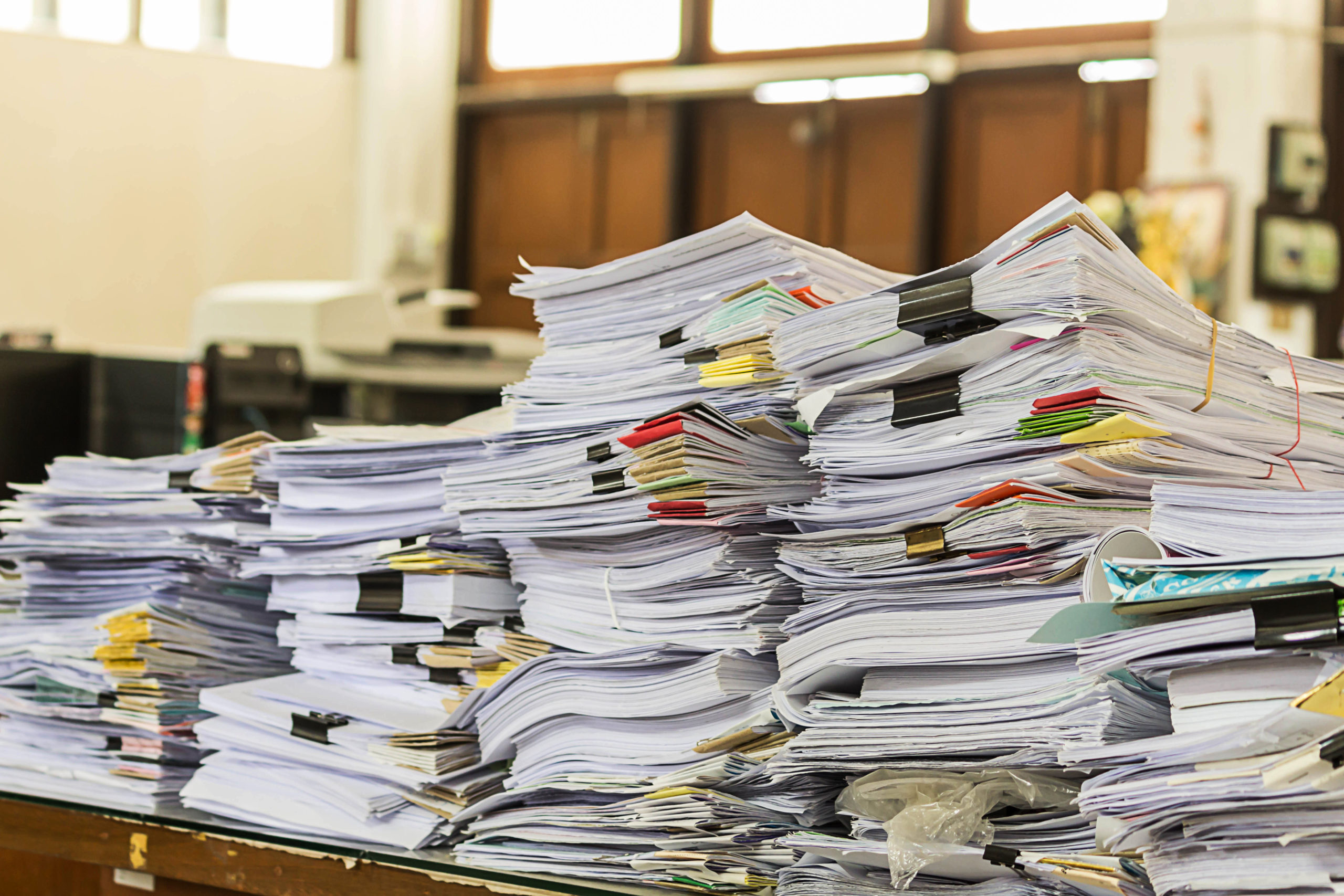 Large Stacks of Organized Documents